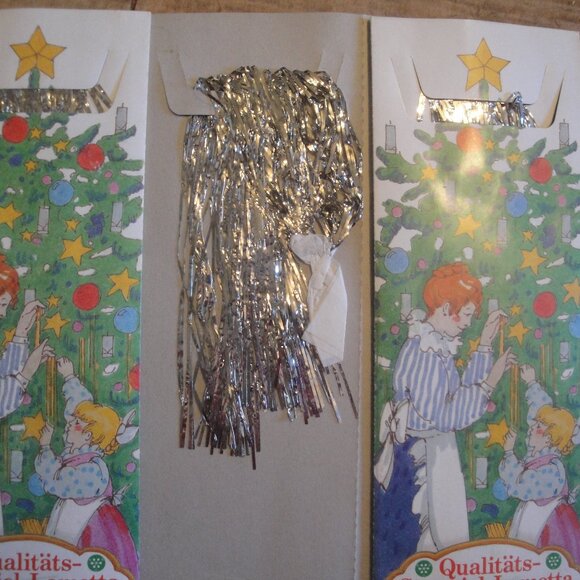 6 Vintage German Lead Christmas Tree Tinsel Icicles Stanniol Lametta Eis Old! - Picture 7 of 9